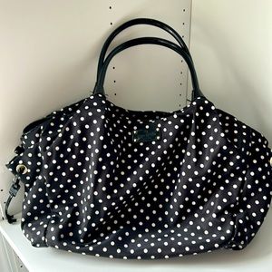 Kate Spade black and white polka dot diaper bag